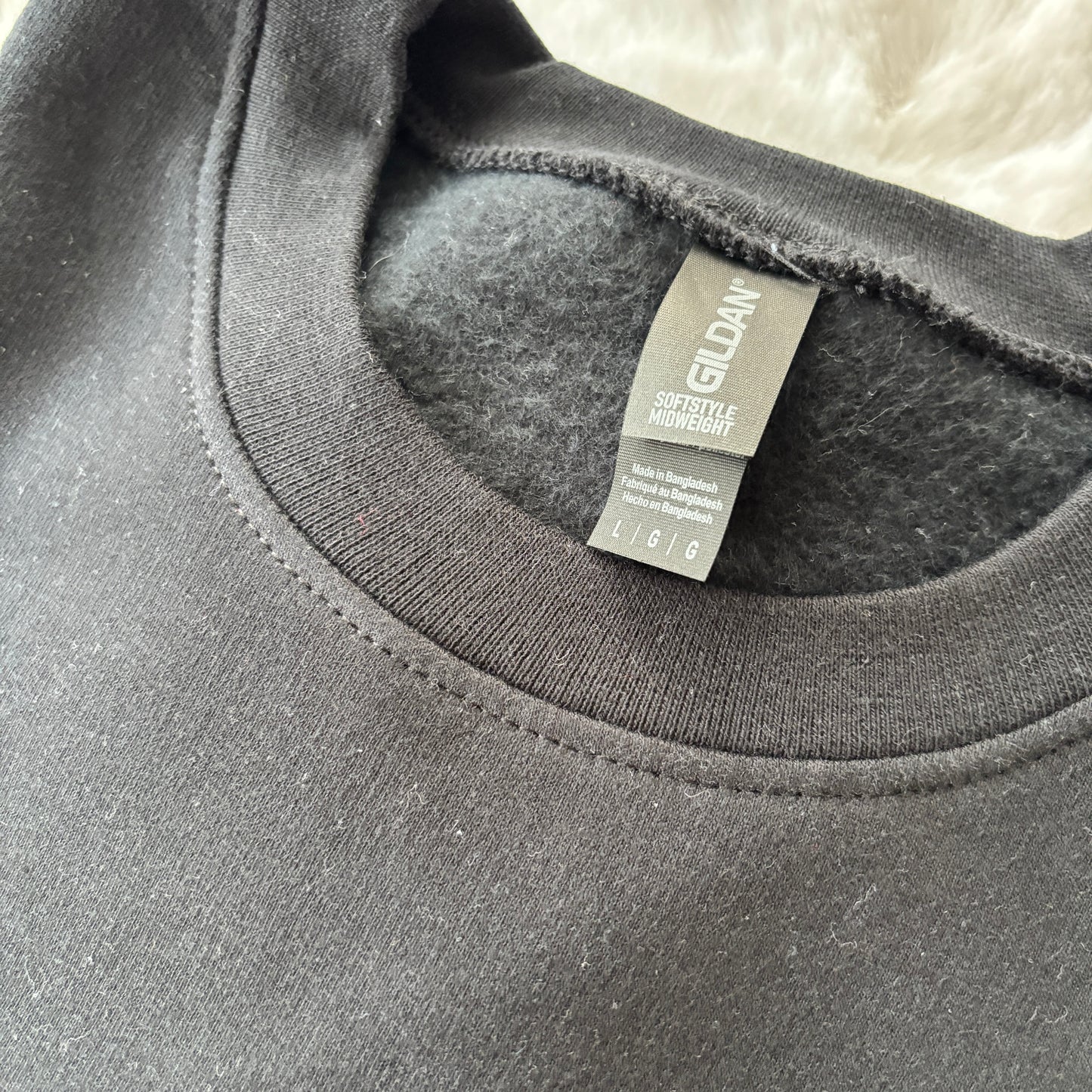 READY TO SHIP LARGE BLACK FULL OF CHRISTMAS SPIRIT EMBROIDERED SWEATSHIRT