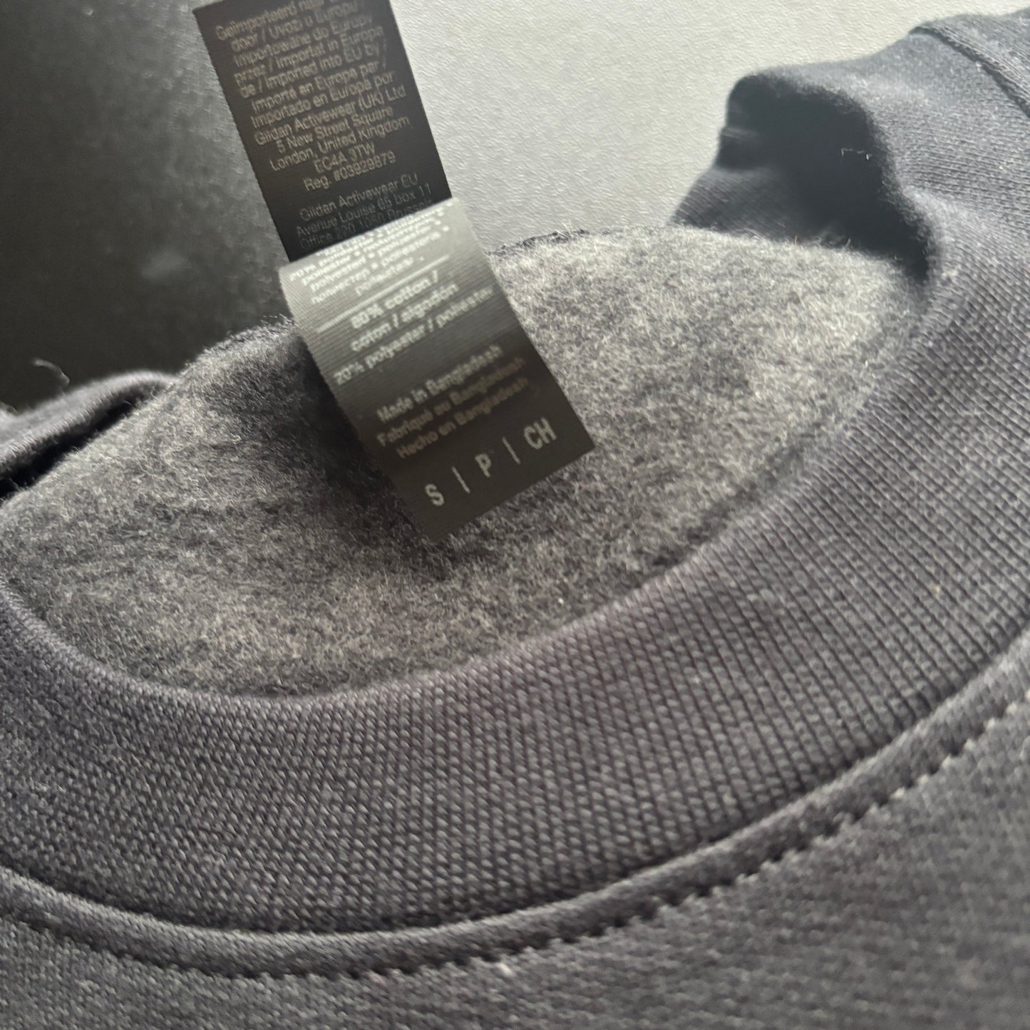 SMALL BLACK NONE OF YOUR EMAILS EMBROIDERED SWEATSHIRT *SAMPLE*