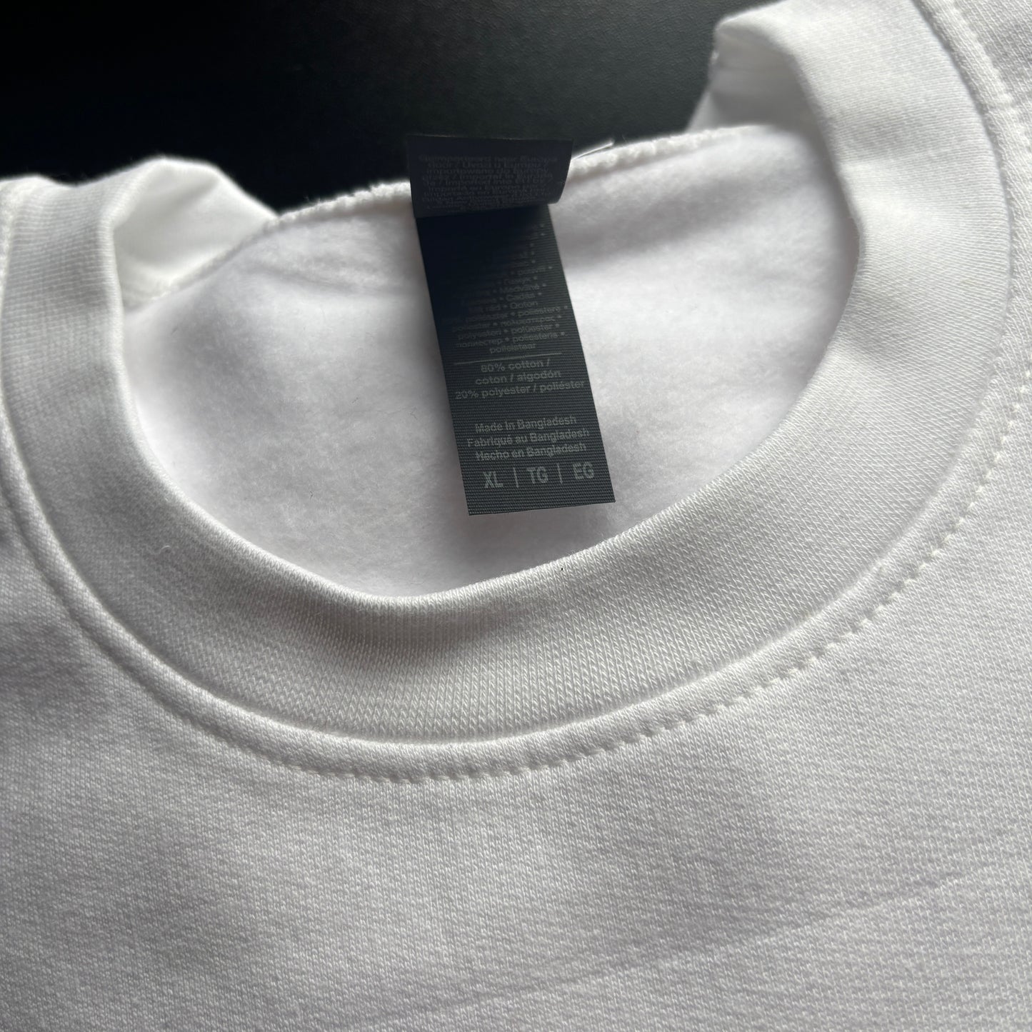 XL WHITE I CRY ALOT BUT I AM SO PRODUCTIVE EMBROIDERED SWEATSHIRT *SAMPLE*