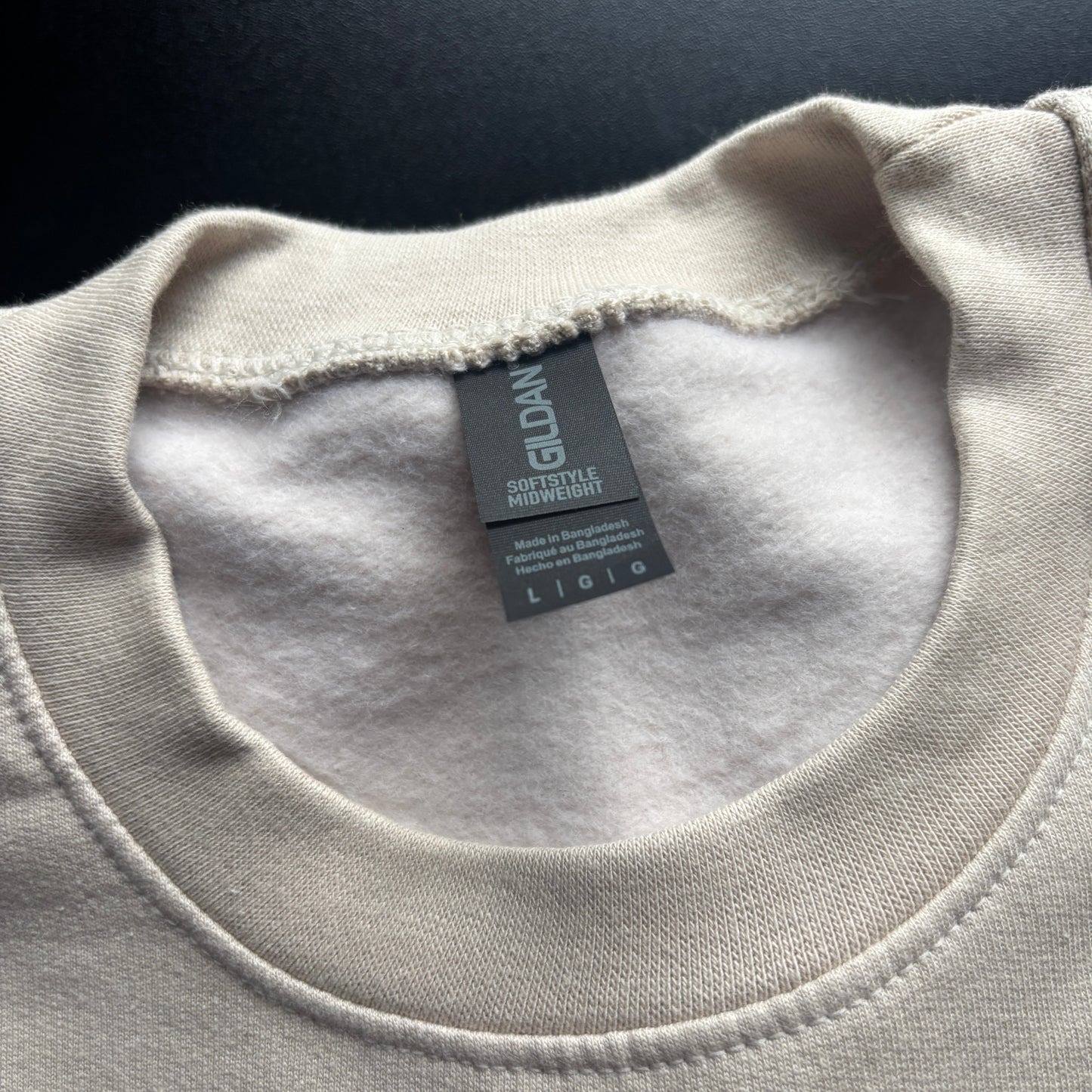 LARGE BEIGE BEARY BOOKISH PRINTED SWEATSHIRT *SAMPLE*