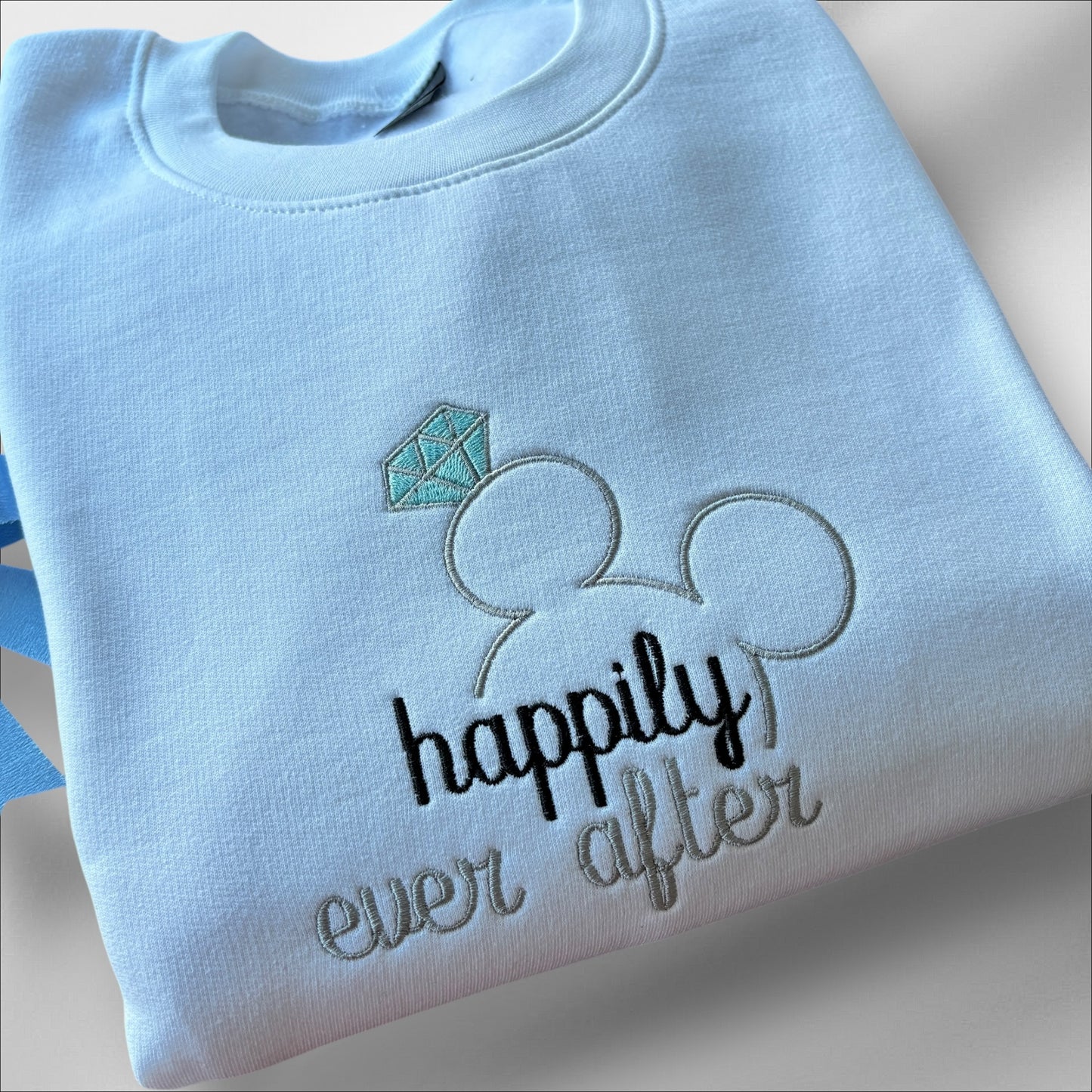HAPPILY EVER AFTER EMBROIDERED SWEATSHIRT