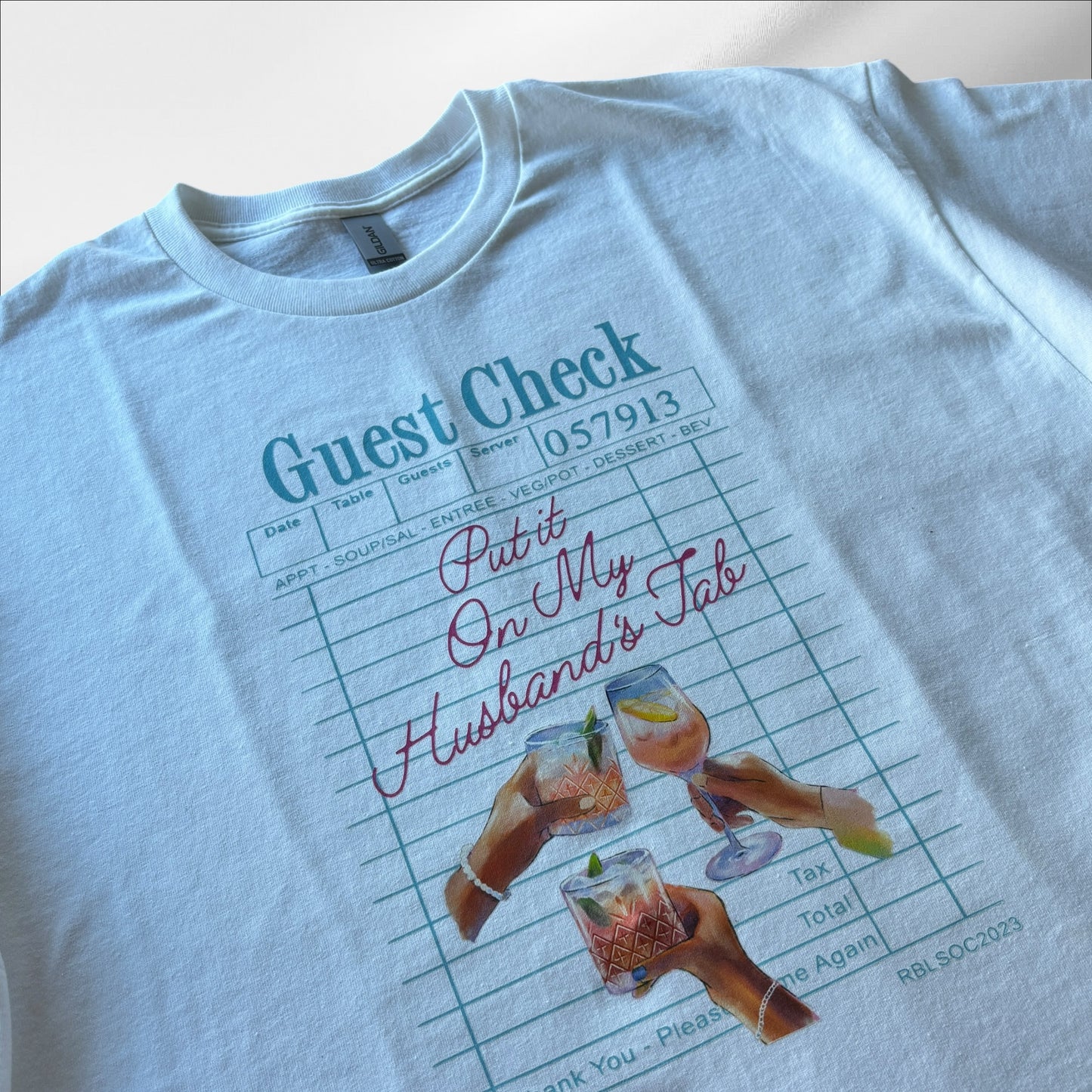 PUT IT ON MY HUSBAND'S TAB PRINTED T-SHIRT/SWEATSHIRT
