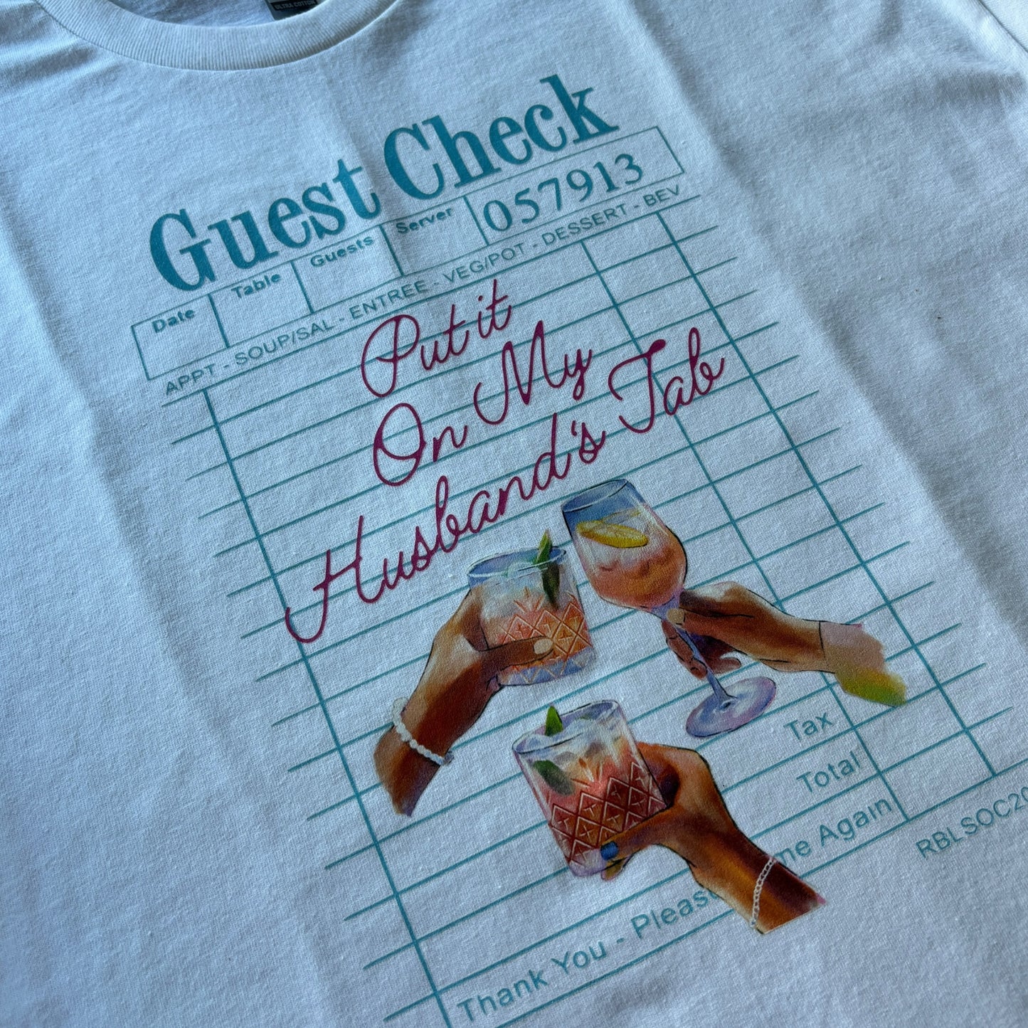 PUT IT ON MY HUSBAND'S TAB PRINTED T-SHIRT/SWEATSHIRT