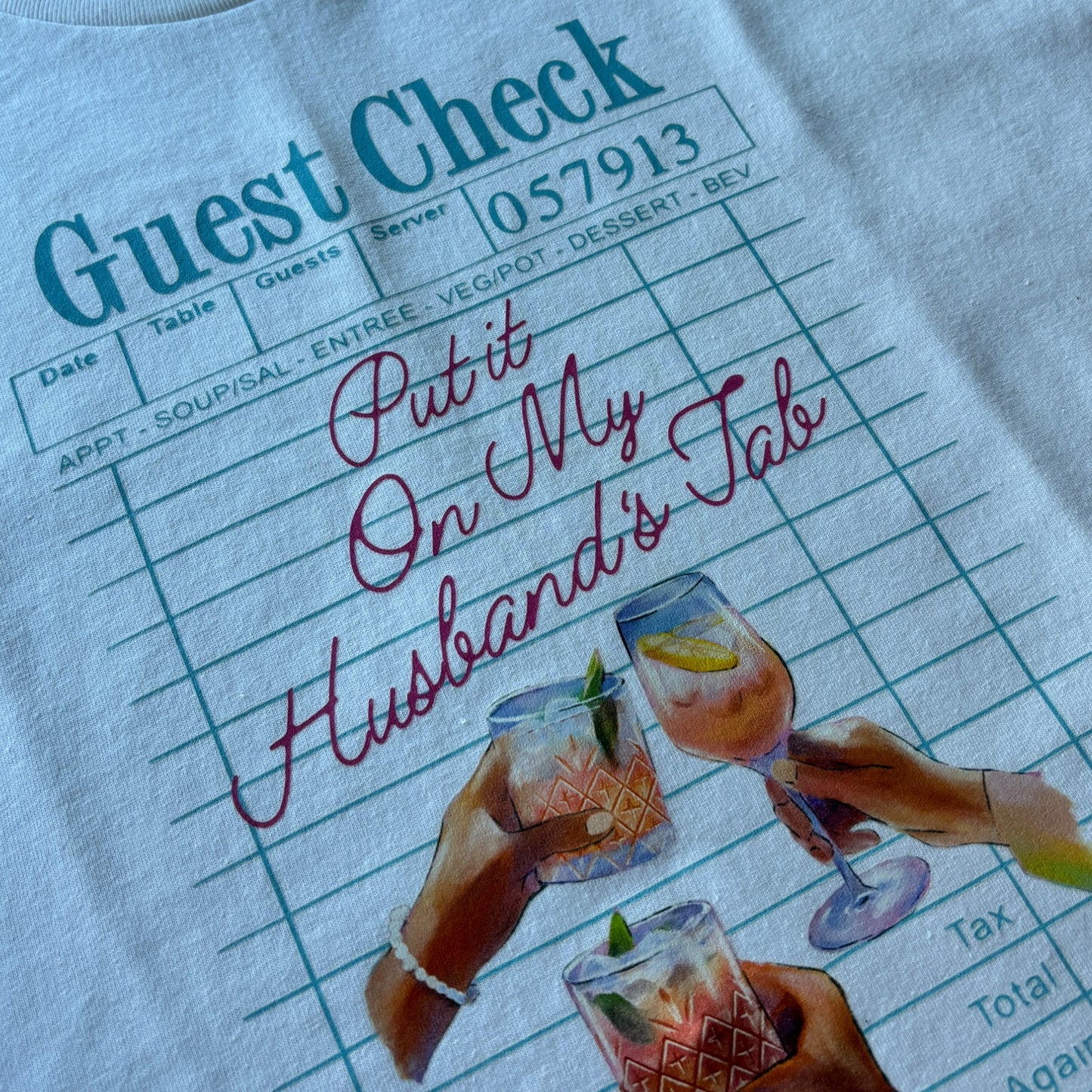 PUT IT ON MY HUSBAND'S TAB PRINTED T-SHIRT/SWEATSHIRT
