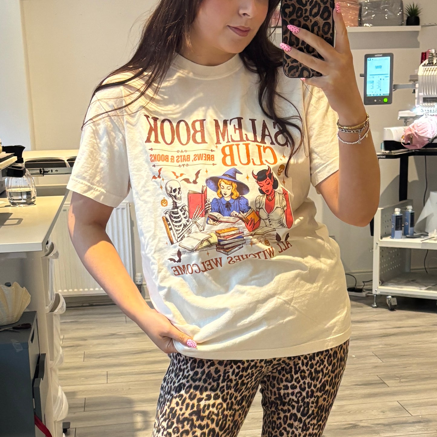 SALEM BOOK CLUB PRINTED COMFORT COLORS T-SHIRT