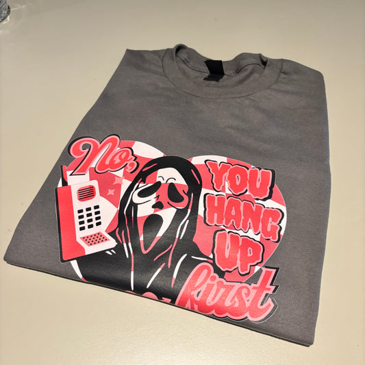 MEDIUM CHARCOAL YOU HANG UP TEE