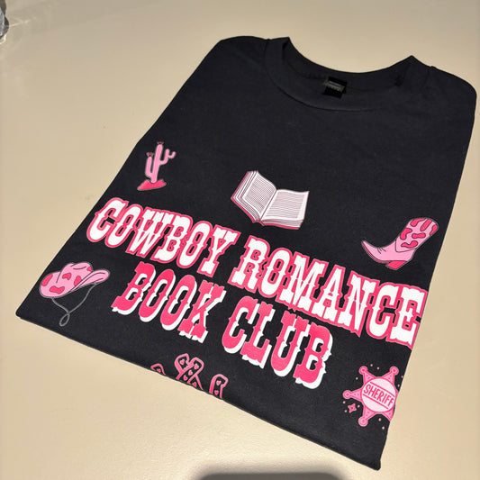 LARGE BLACK COWBOY ROMANCE TEE