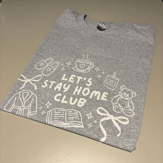 LARGE MARL LETS STAY HOME CLUB TEE