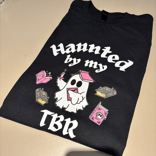 LARGE BLACK HAUNTED BY MY TBR TEE