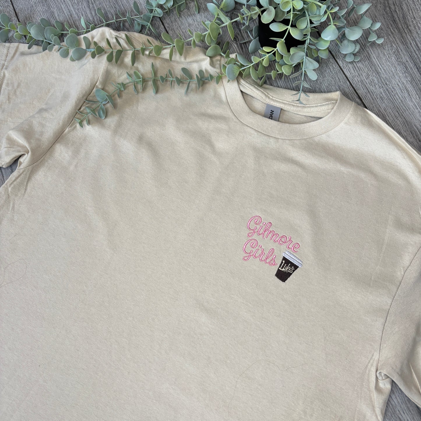 GILMORE LUKES COFFEE EMBROIDERED T-SHIRT