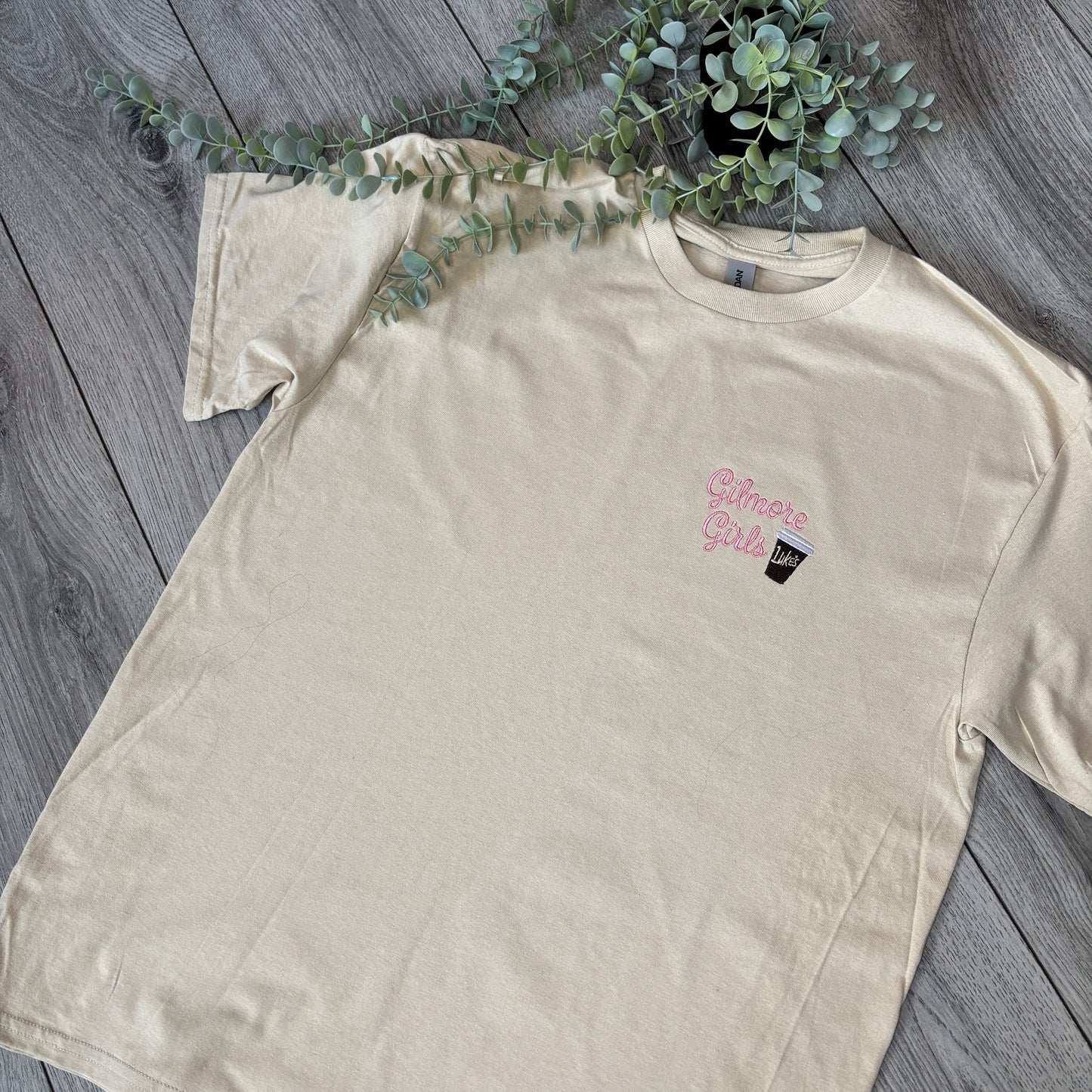 GILMORE LUKES COFFEE EMBROIDERED T-SHIRT