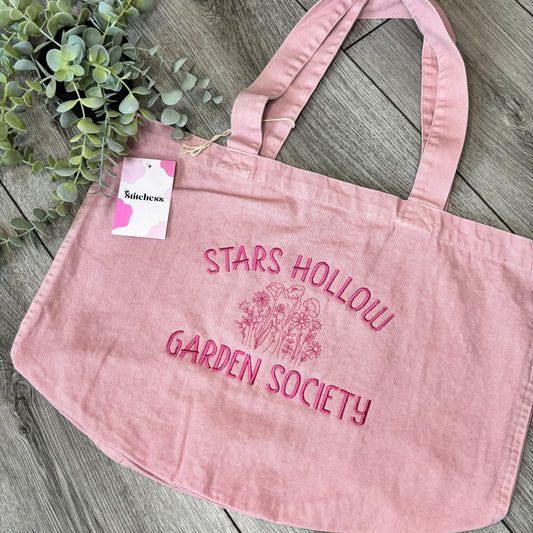 STARS HOLLOW GARDEN SOCIETY EMBROIDERED TOTE BAG