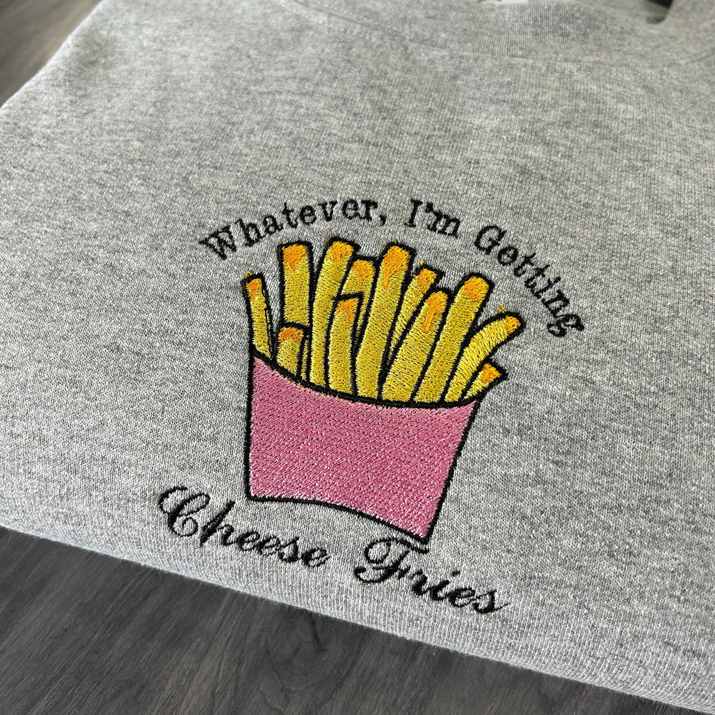 CHEESE FRIES EMBROIDERED SWEATSHIRT
