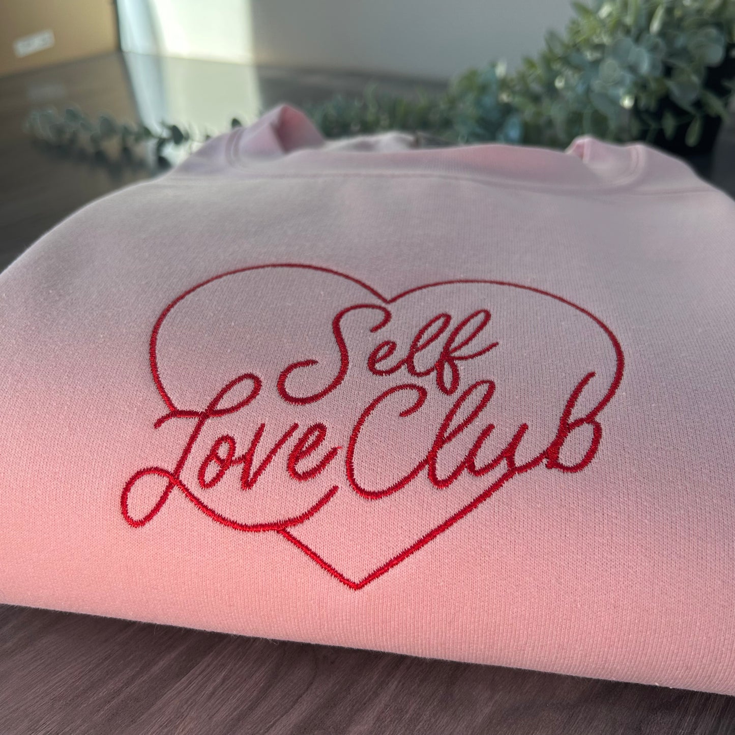 SELF LOVE CLUB EMBROIDERED SWEATSHIRT