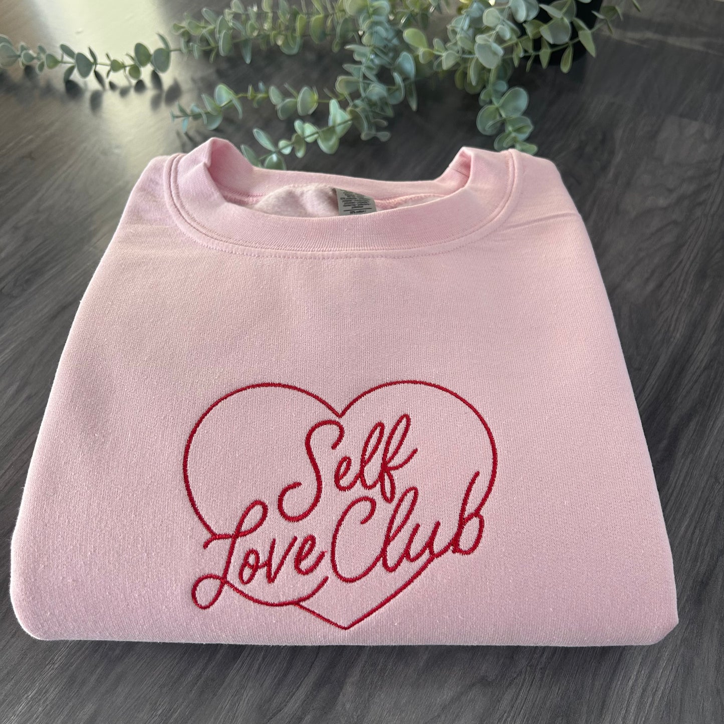 SELF LOVE CLUB EMBROIDERED SWEATSHIRT