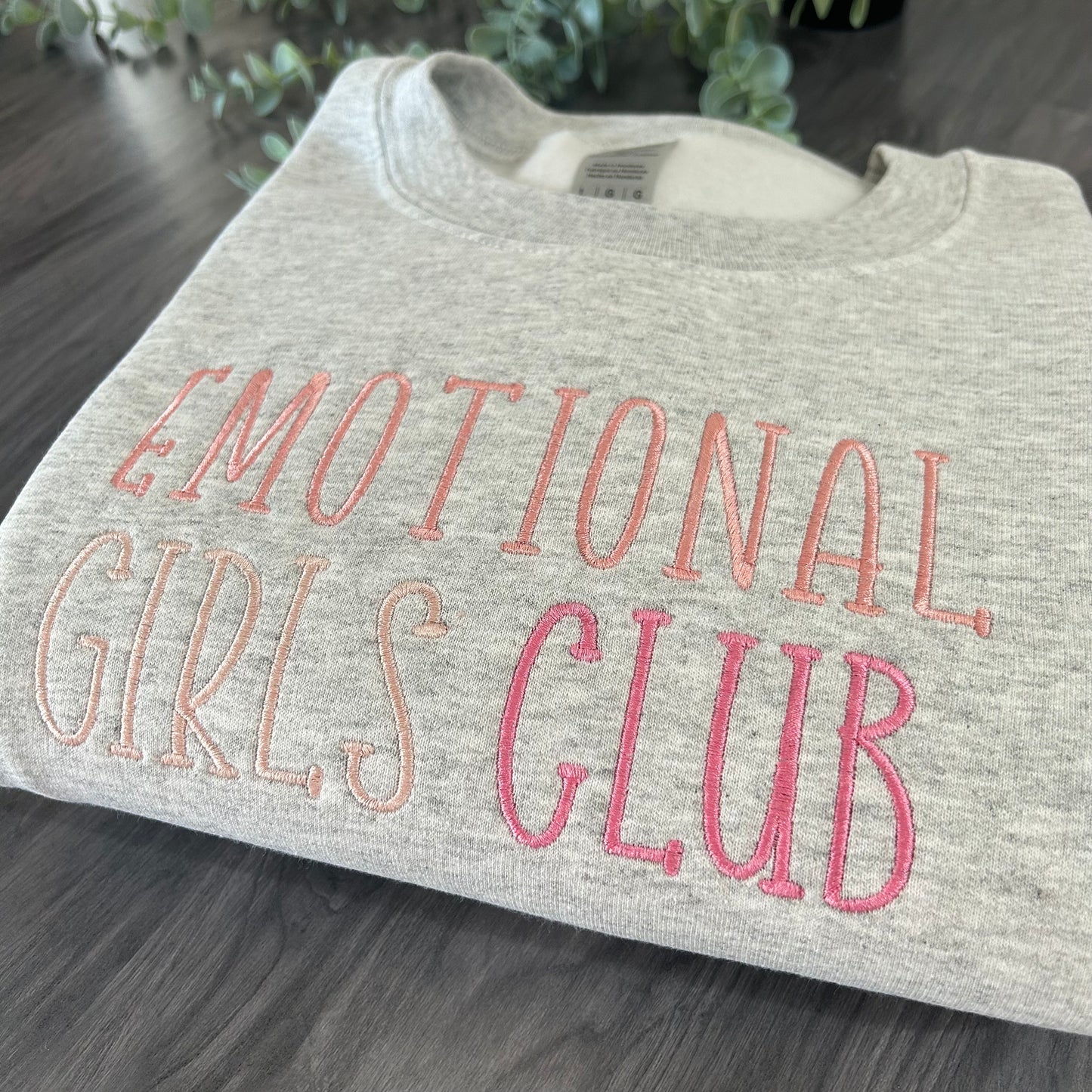 EMOTIONAL GIRLS CLUB EMBROIDERED SWEATSHIRT