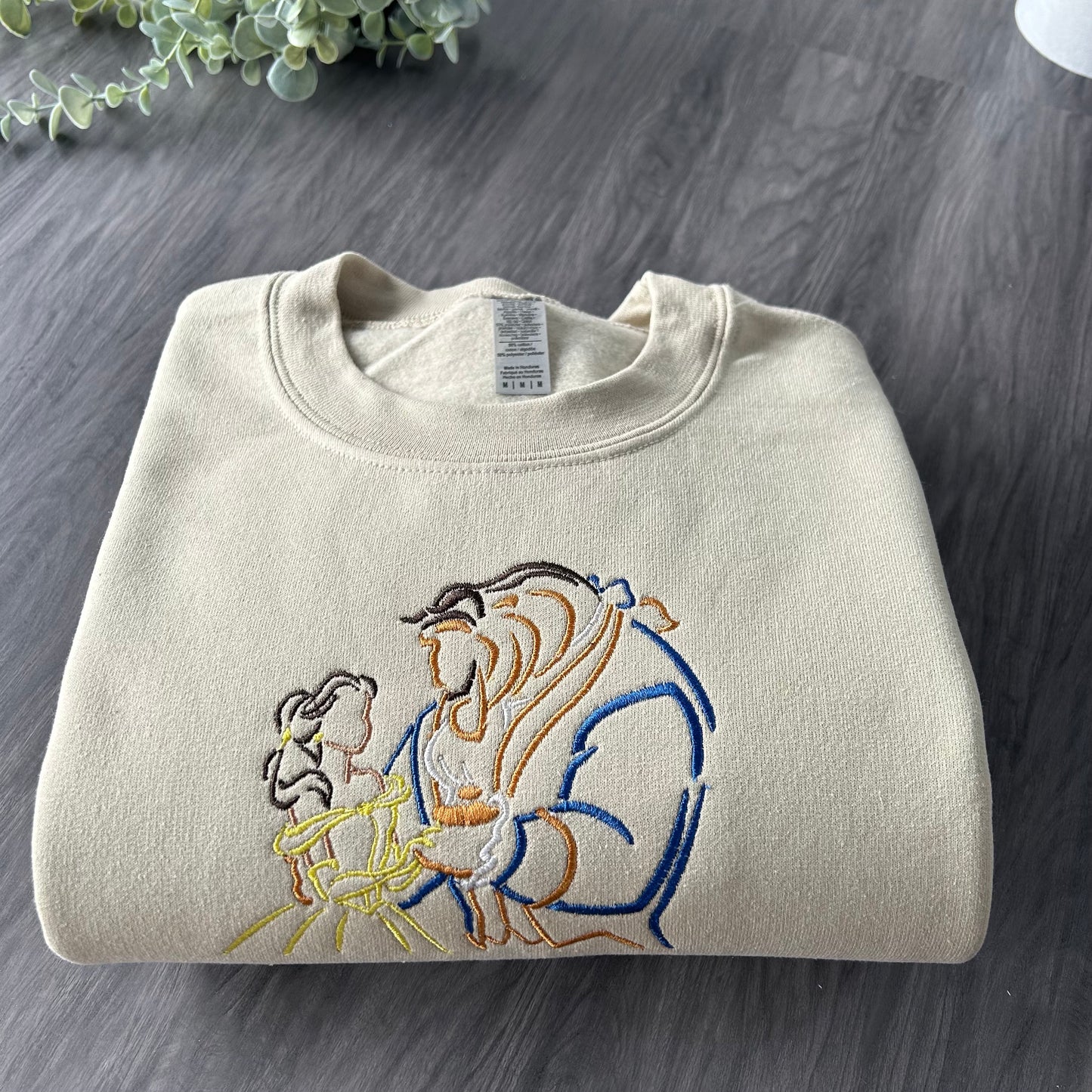 BELLE & BEAST EMBROIDERED SWEATSHIRT