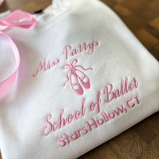 MISS PATTY'S SCHOOL OF BALLET EMBROIDERED SWEATSHIRT
