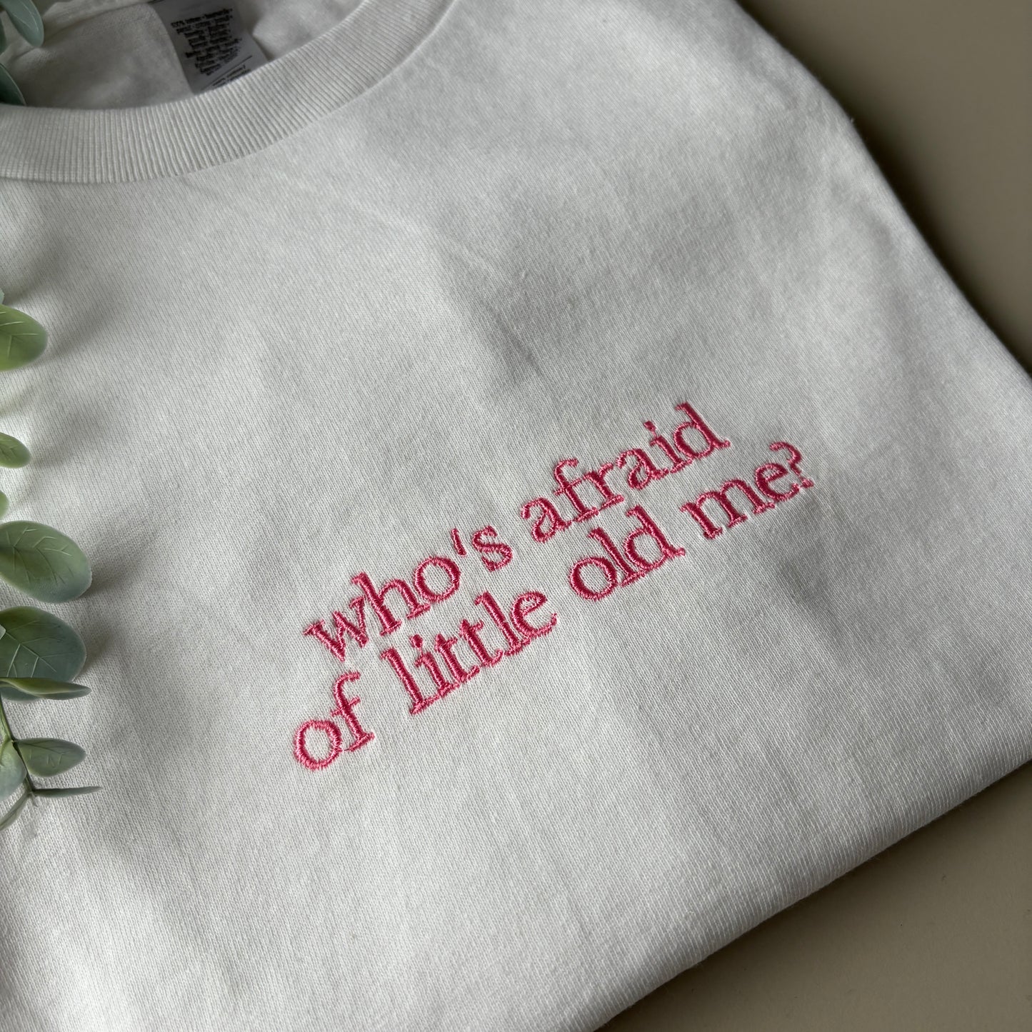 LITTLE OLD ME EMBROIDERED T-SHIRT/SWEATSHIRT