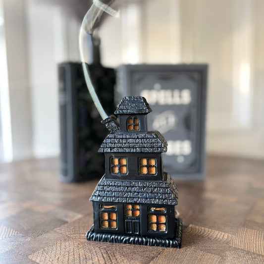 HAUNTED HALLOWEEN HOUSE INCENSE CONE BURNER