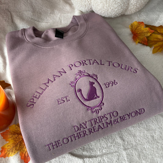 SABRINA SPELLMAN PORTAL TOURS EMBROIDERED SWEATSHIRT