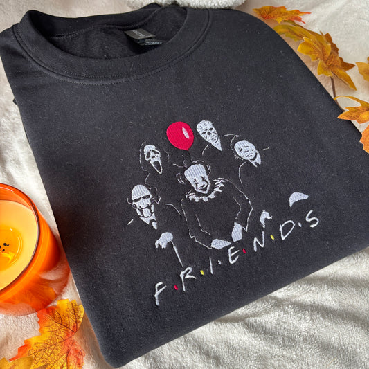 SCARY FRIENDS EMBROIDERED SWEATSHIRT