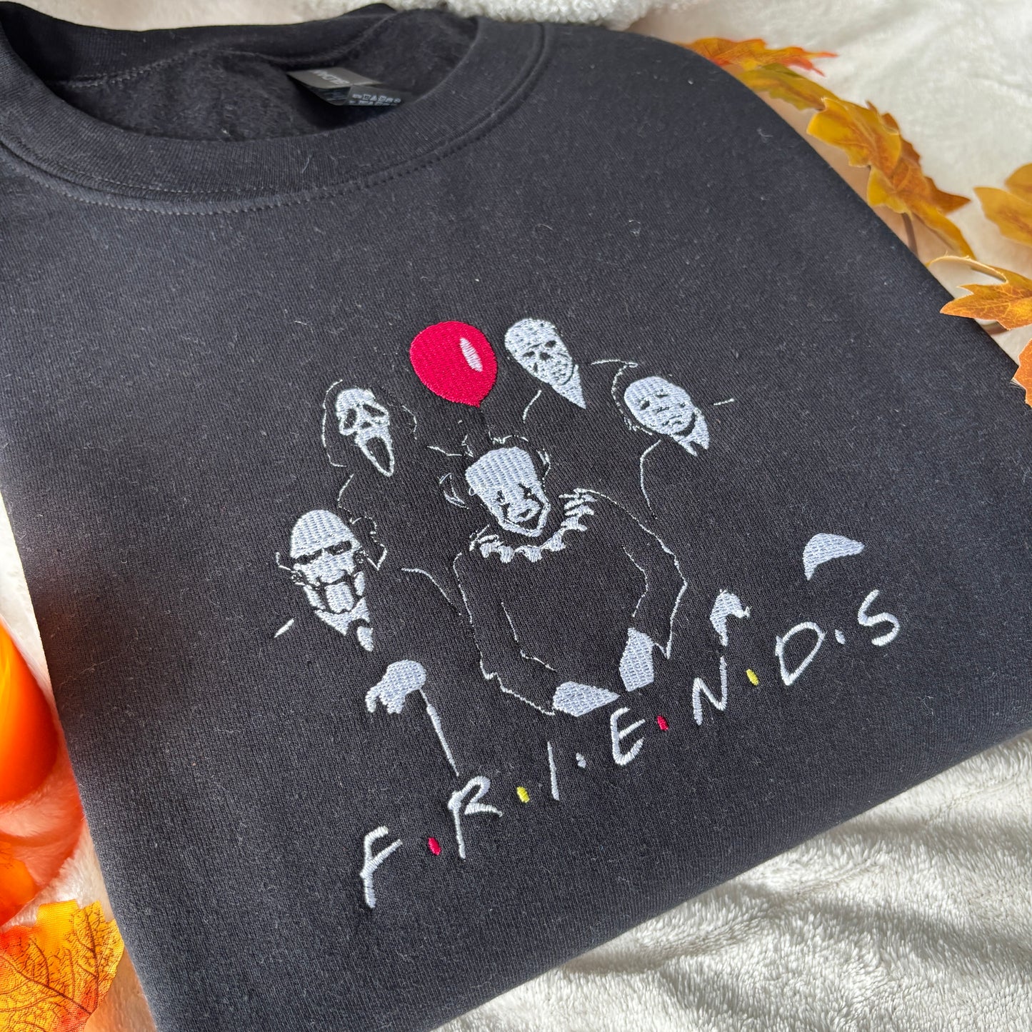SCARY FRIENDS EMBROIDERED SWEATSHIRT