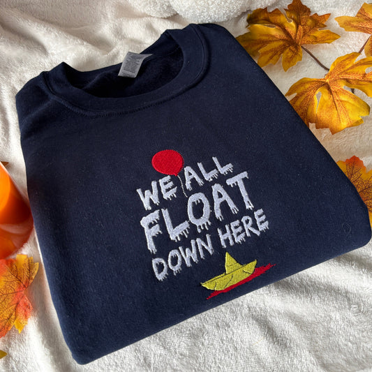 WE ALL FLOAT EMBROIDERED SWEATSHIRT