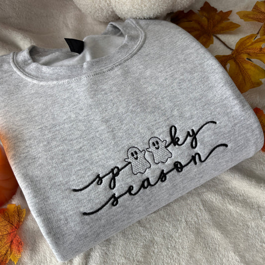 SPOOKY SEASON EMBROIDERED SWEATSHIRT