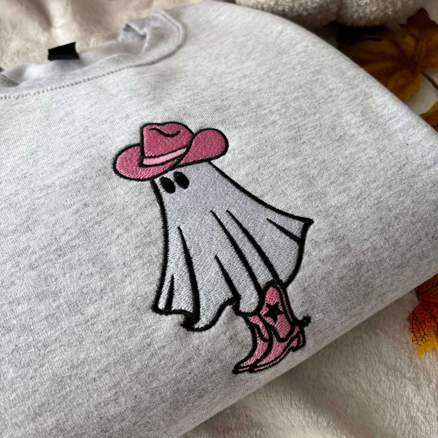 COWBOY GHOST EMBROIDERED SWEATSHIRT