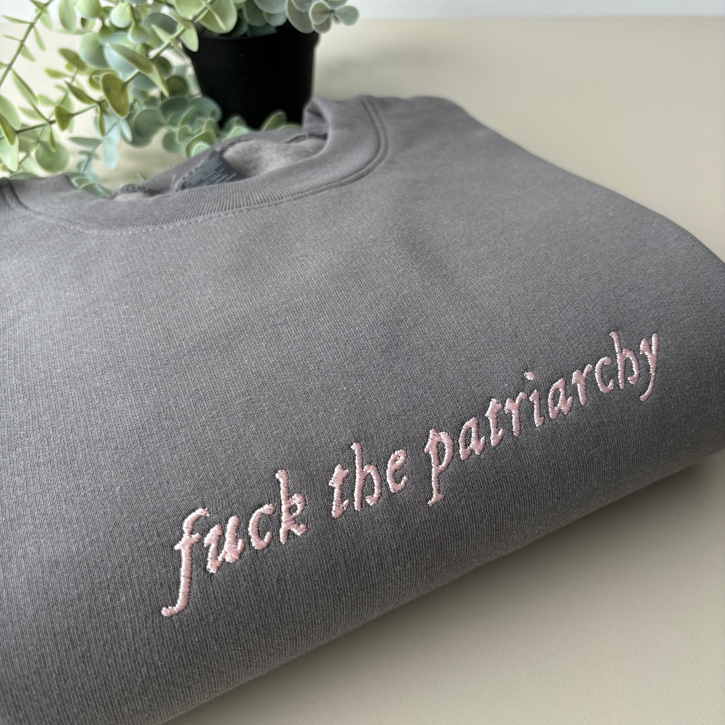 F THE PATRIARCHY EMBROIDERED SWEATSHIRT