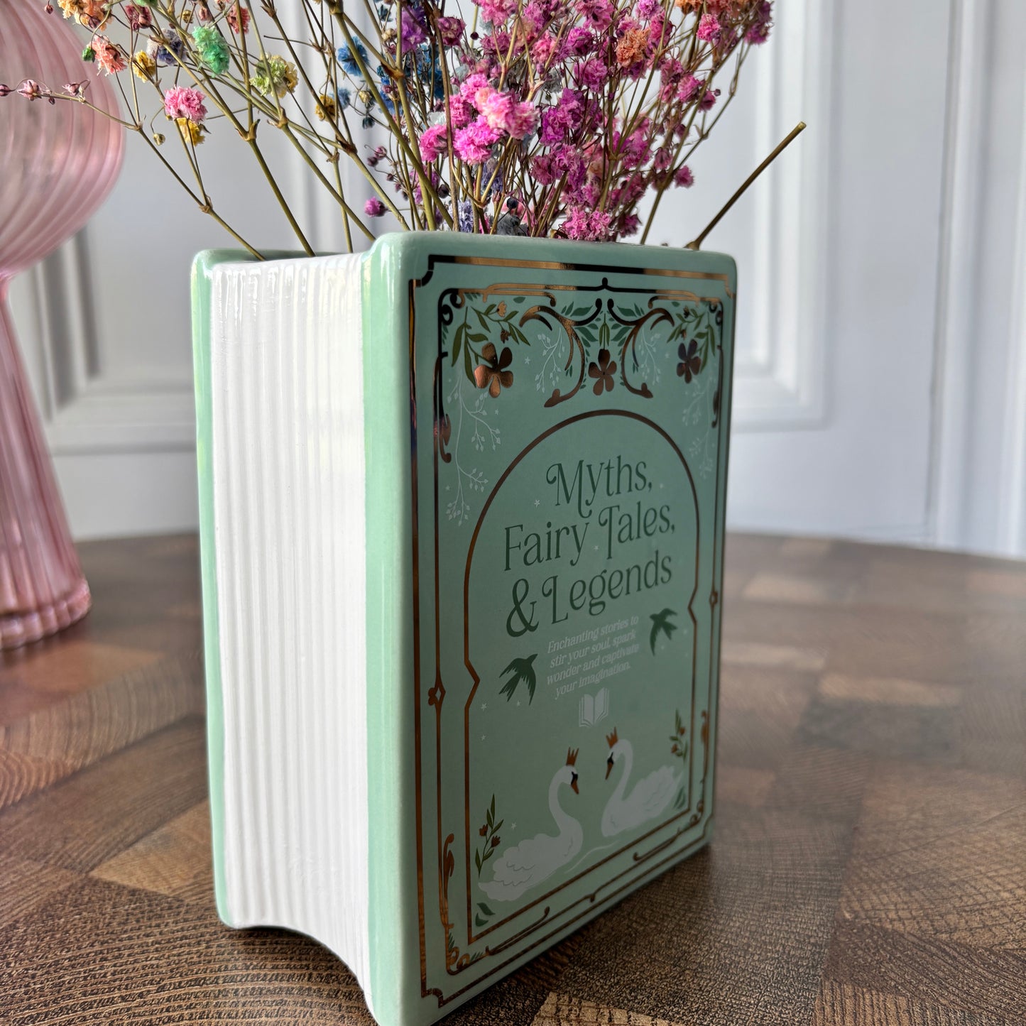 BOOKISH PASTEL BOOK SHAPED VASE