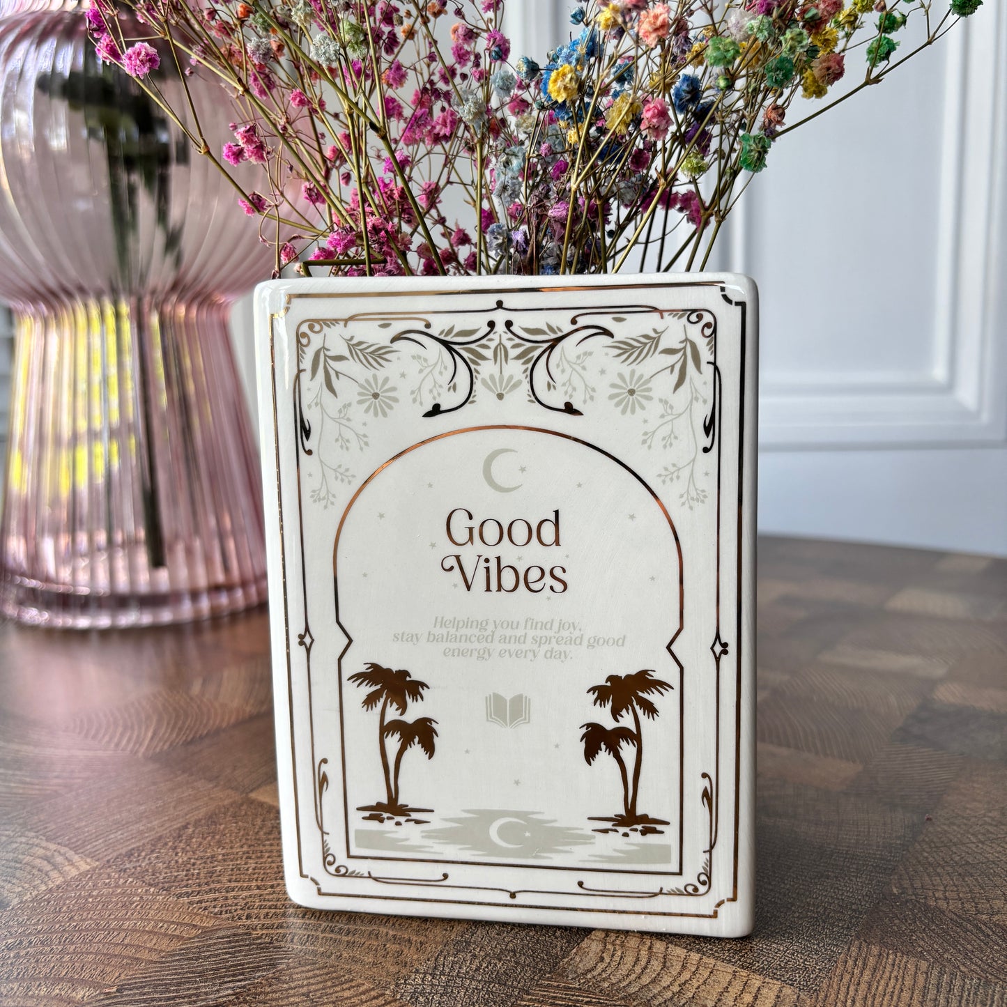 BOOKISH PASTEL BOOK SHAPED VASE
