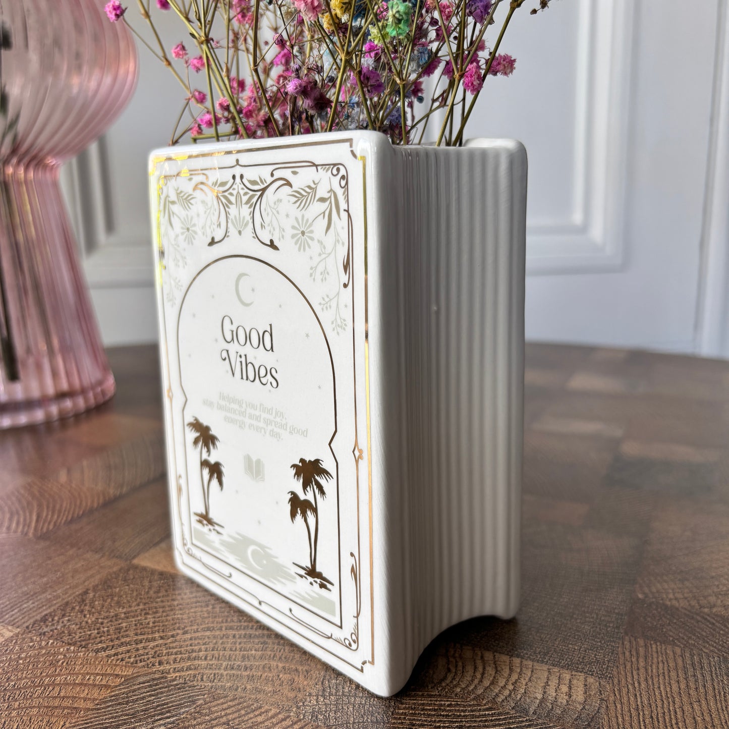 BOOKISH PASTEL BOOK SHAPED VASE