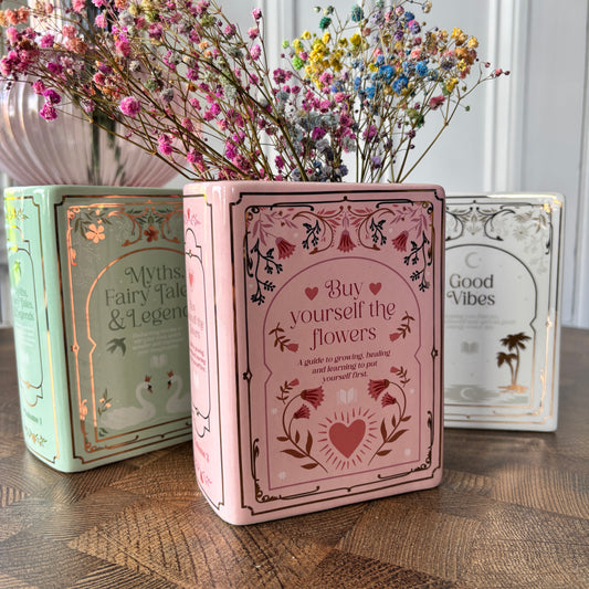 BOOKISH PASTEL BOOK SHAPED VASE