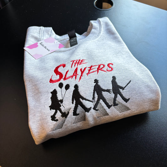 READY TO SHIP LARGE ASH SLAYERS EMBROIDERED SWEATSHIRT