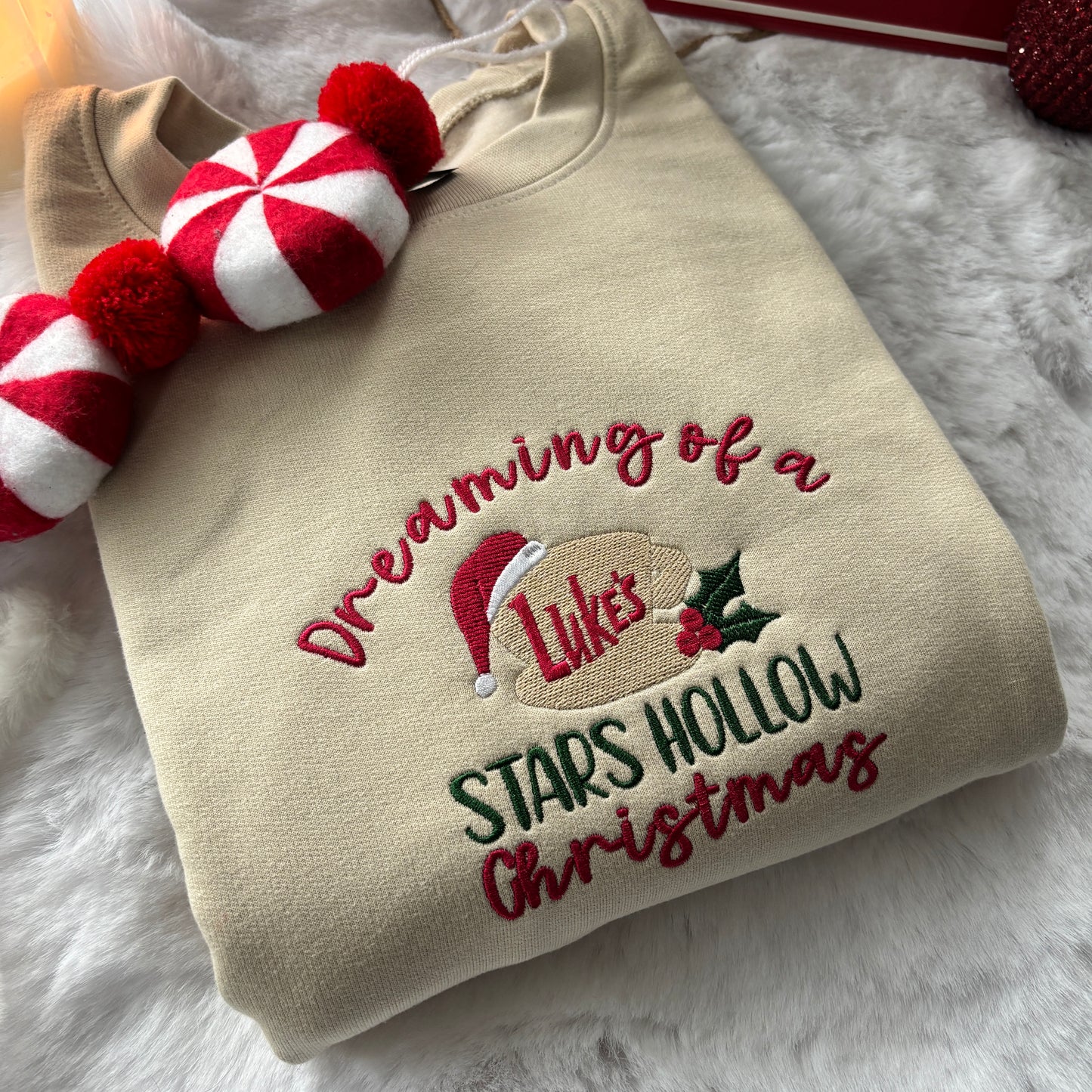 DREAMING OF A STARS HOLLOW CHRISTMAS EMBROIDERED SWEATSHIRT