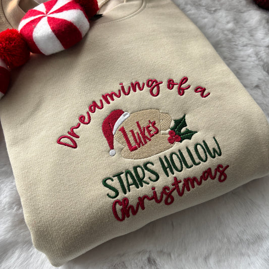 DREAMING OF A STARS HOLLOW CHRISTMAS EMBROIDERED SWEATSHIRT