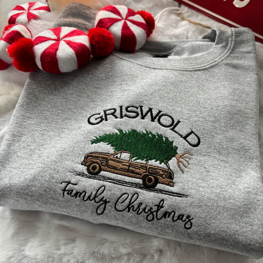 GRISWOLD FAMILY CHRISTMAS EMBROIDERED SWEATSHIRT