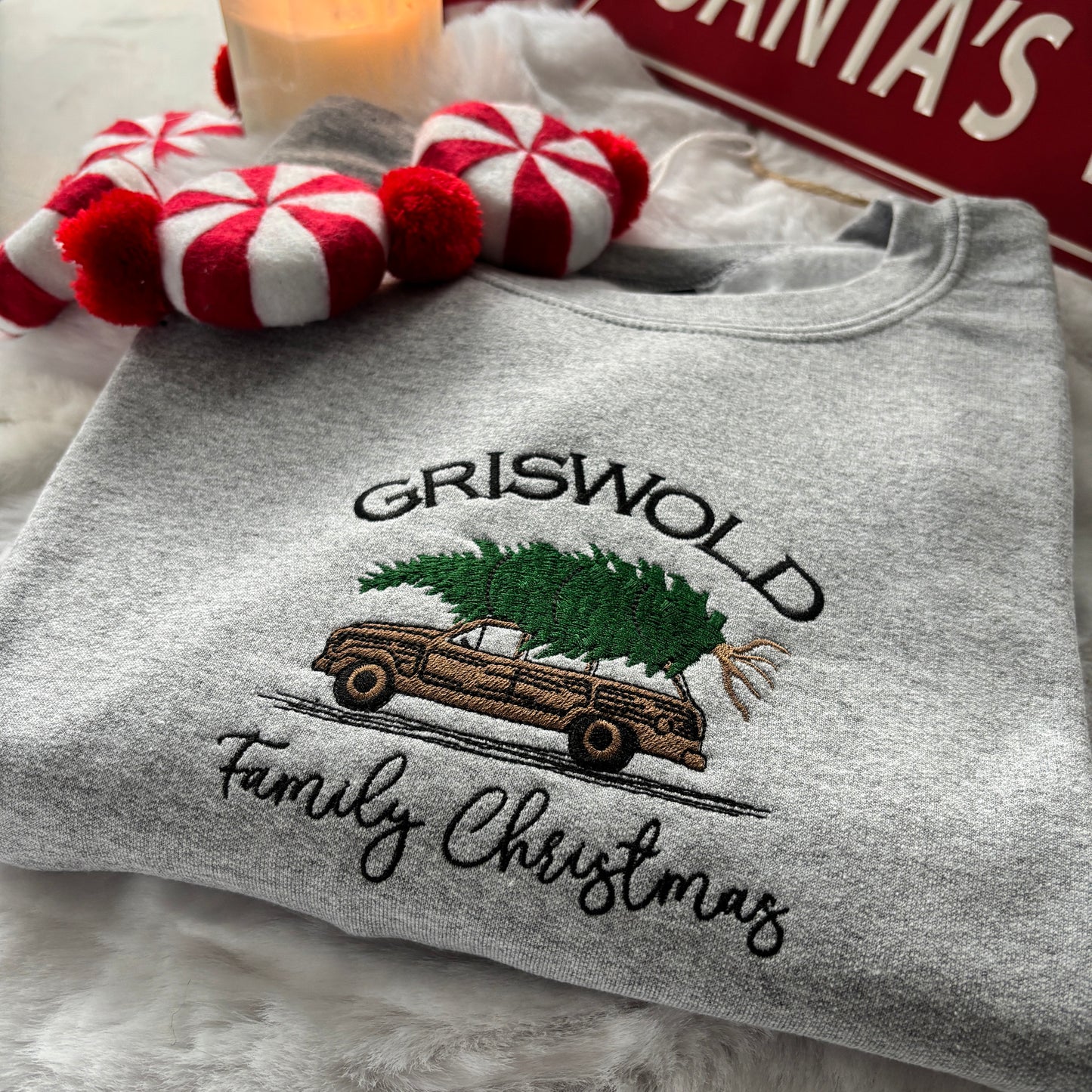 GRISWOLD FAMILY CHRISTMAS EMBROIDERED SWEATSHIRT