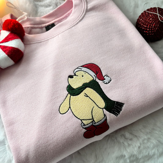 COSY CHRISTMAS WINNIE EMBROIDERED SWEATSHIRT