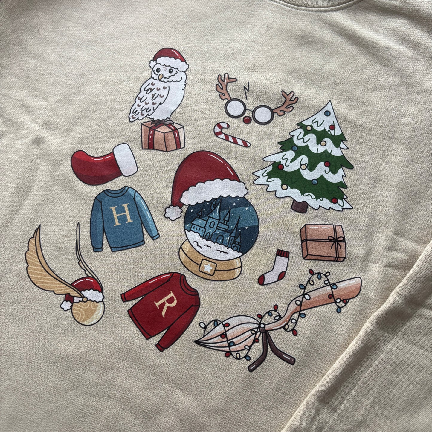 HP CHRISTMAS ICONS PRINTED T-SHIRT/ SWEATSHIRT