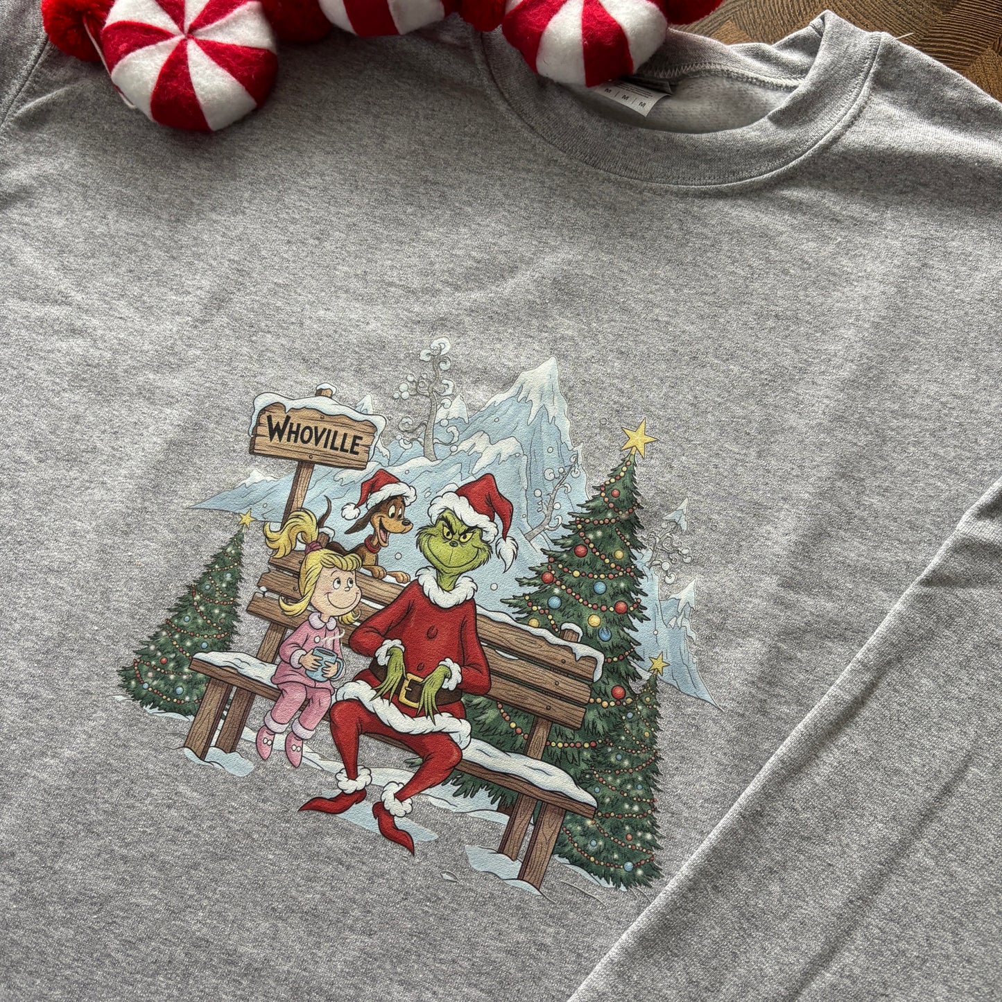 WHOVILLE VINTAGE STYLE PRINTED T-SHIRT/ SWEATSHIRT