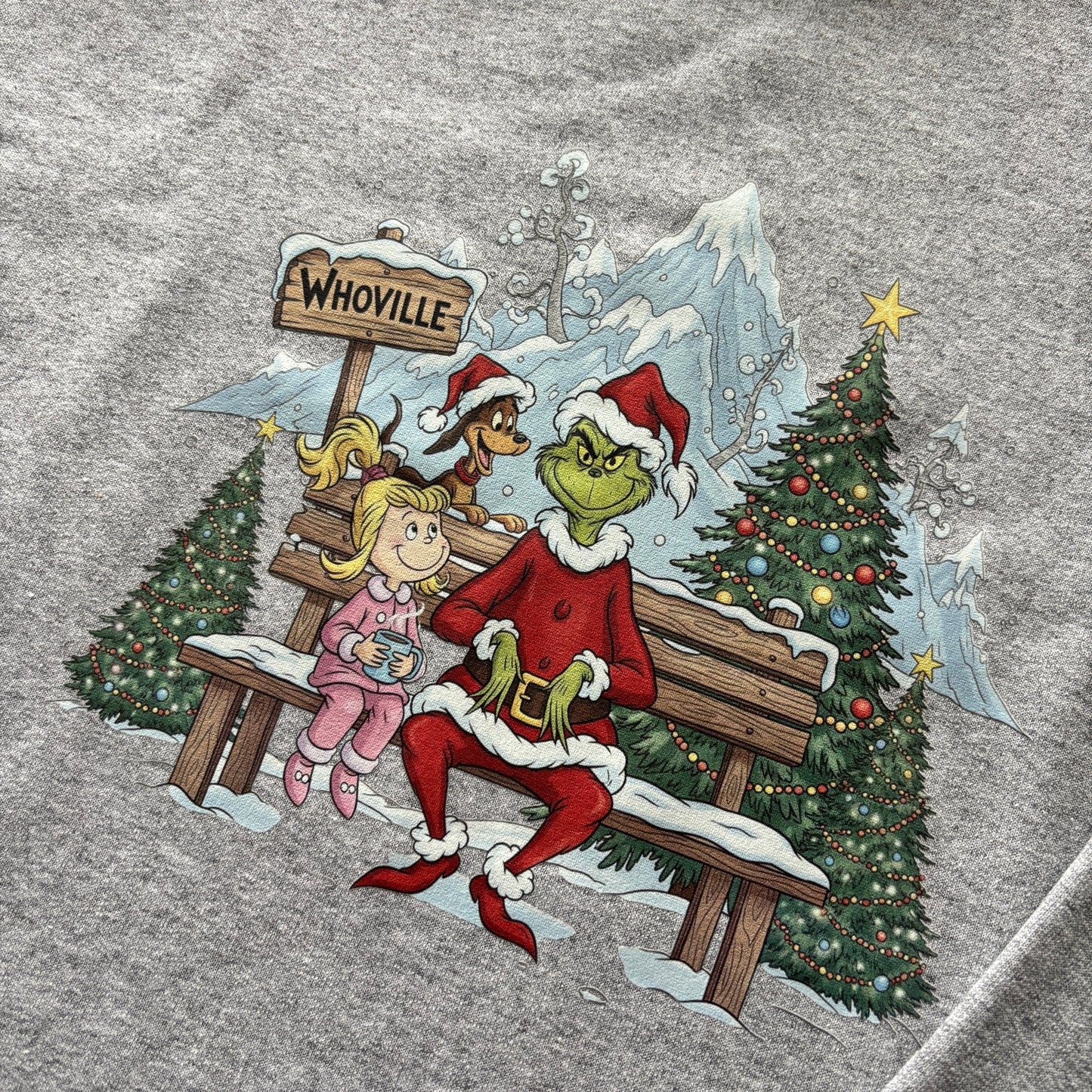 WHOVILLE VINTAGE STYLE PRINTED T-SHIRT/ SWEATSHIRT