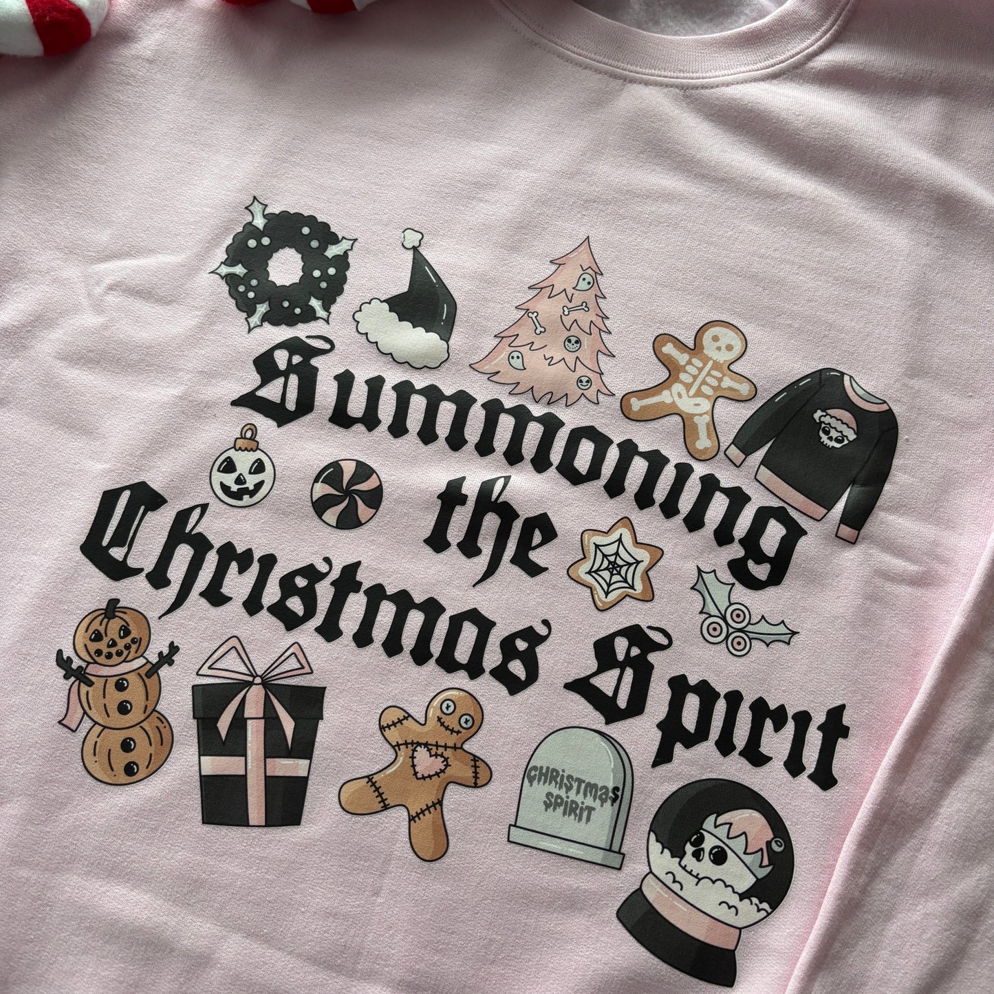 SUMMONING THE CHRISTMAS SPIRIT PRINTED T-SHIRT/ SWEATSHIRT