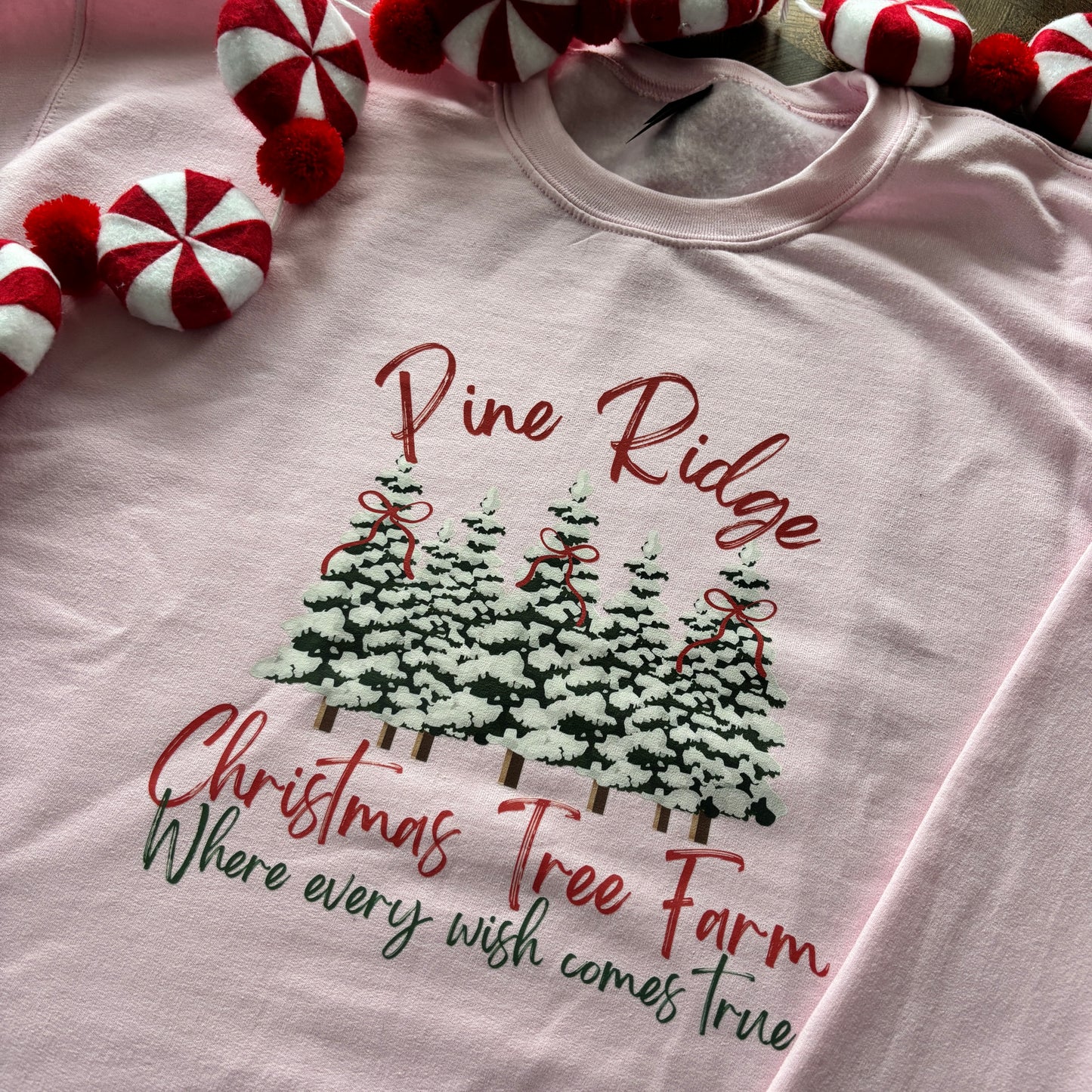 PINE RIDGE CHRISTMAS TREE FARM PRINTED T-SHIRT/ SWEATSHIRT
