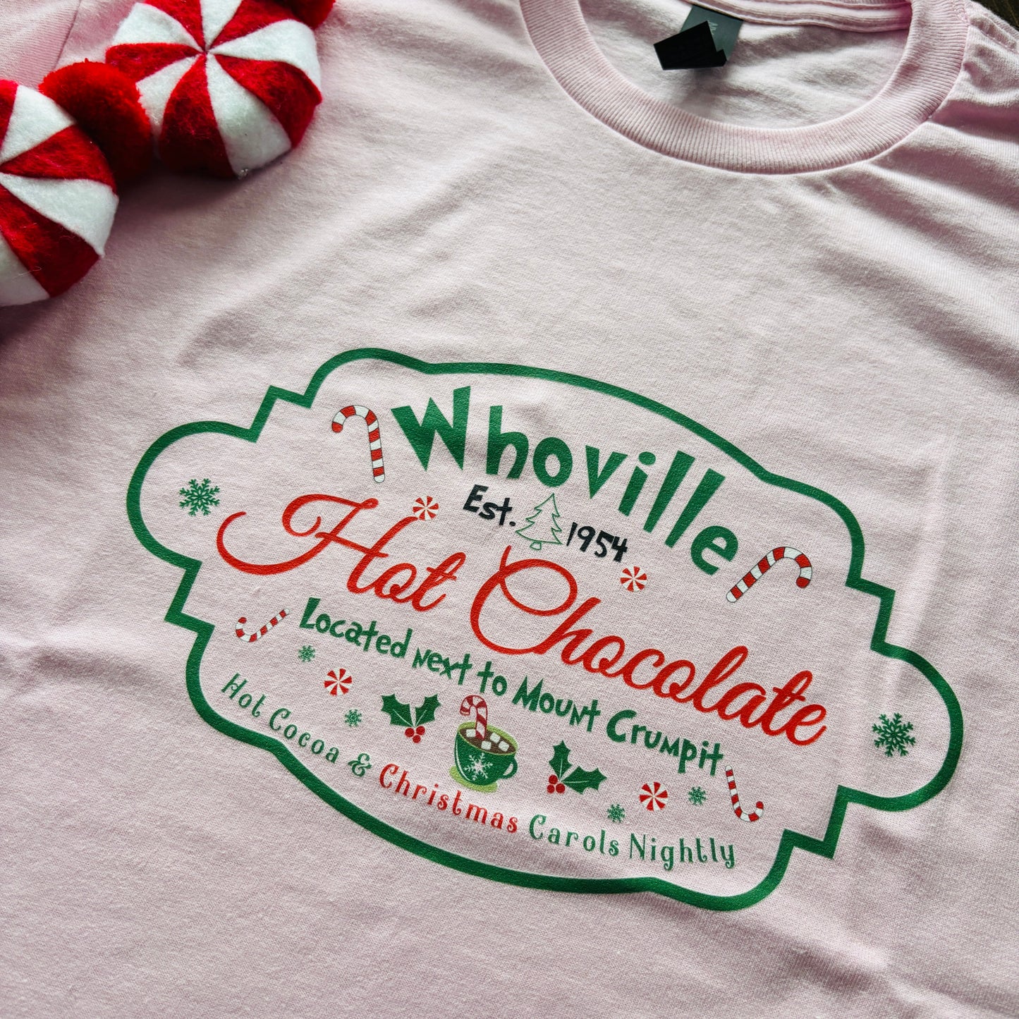 WHOVILLE HOT CHOCOLATE PRINTED T-SHIRT/ SWEATSHIRT