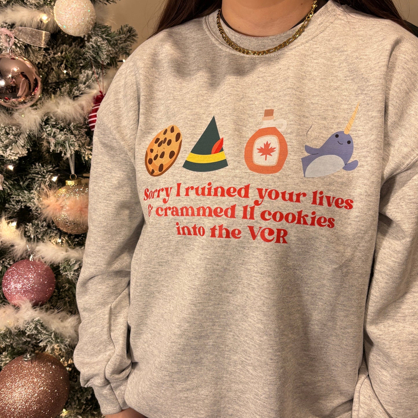 SORRY I RUINED YOUR LIVES ELF PRINTED T-SHIRT/ SWEATSHIRT