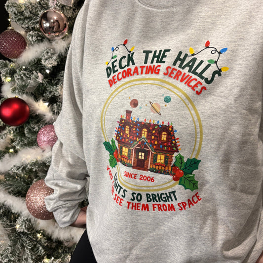 DECK THE HALLS PRINTED T-SHIRT/ SWEATSHIRT