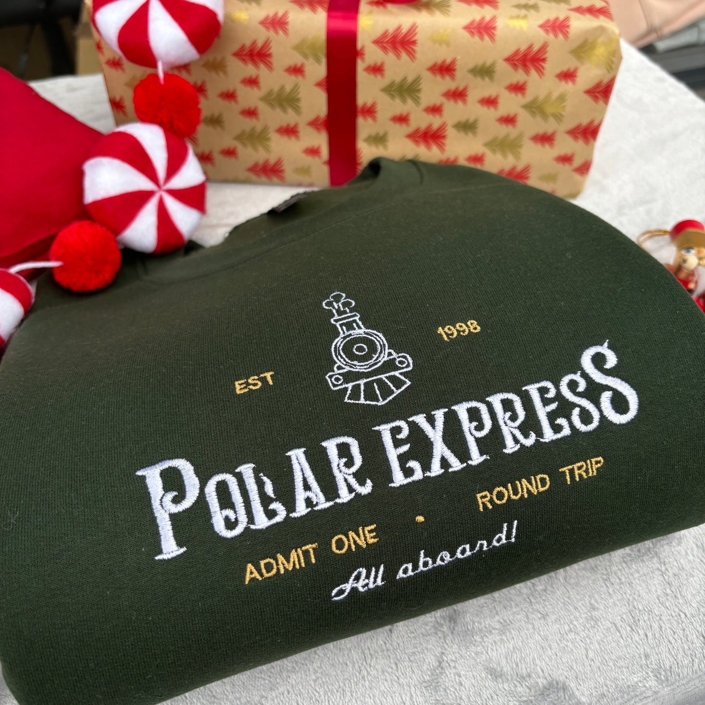 POLAR EXPRESS EMBROIDERED SWEATSHIRT